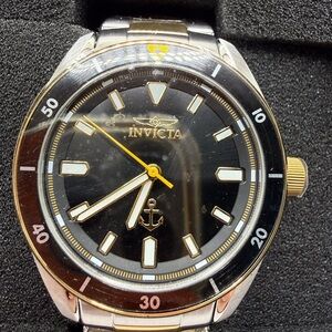 Invicta Black and Gold Watch